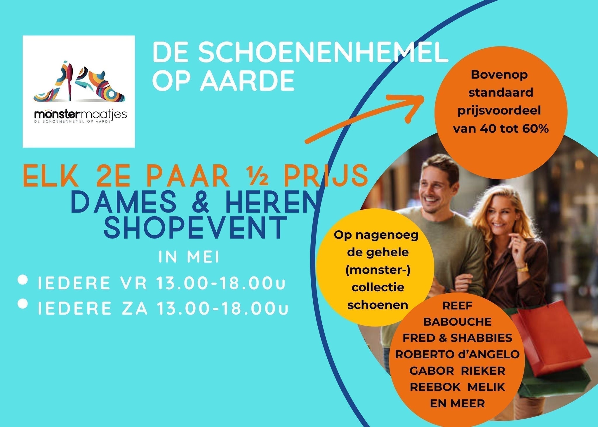 Elk 2e paar voor de halve prijs!