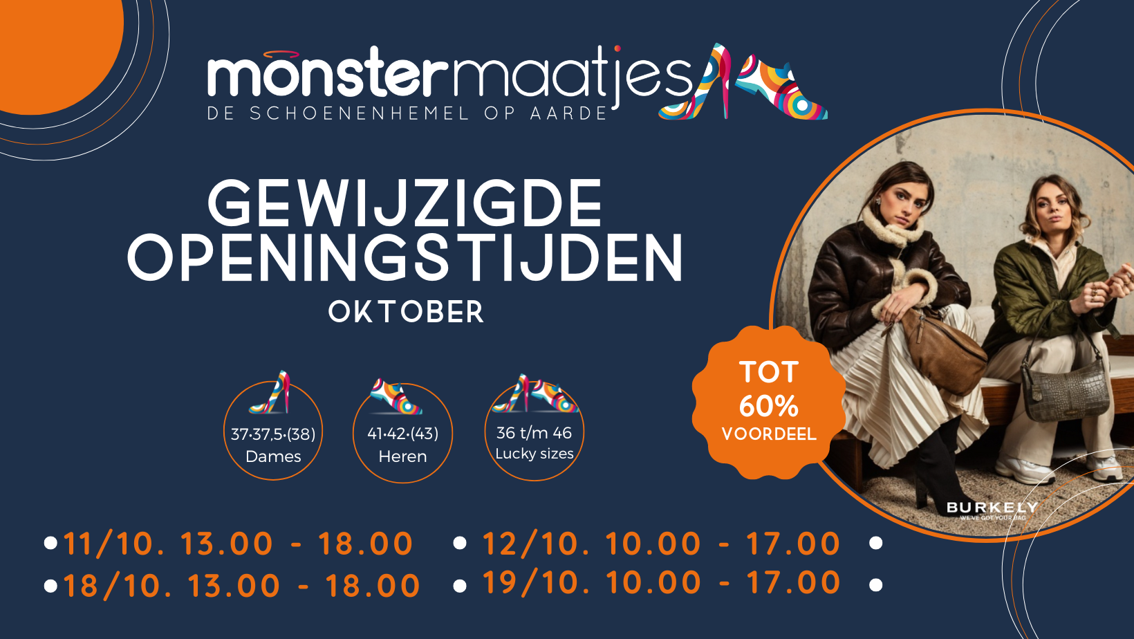 Gewijzigde openingstijden in oktober