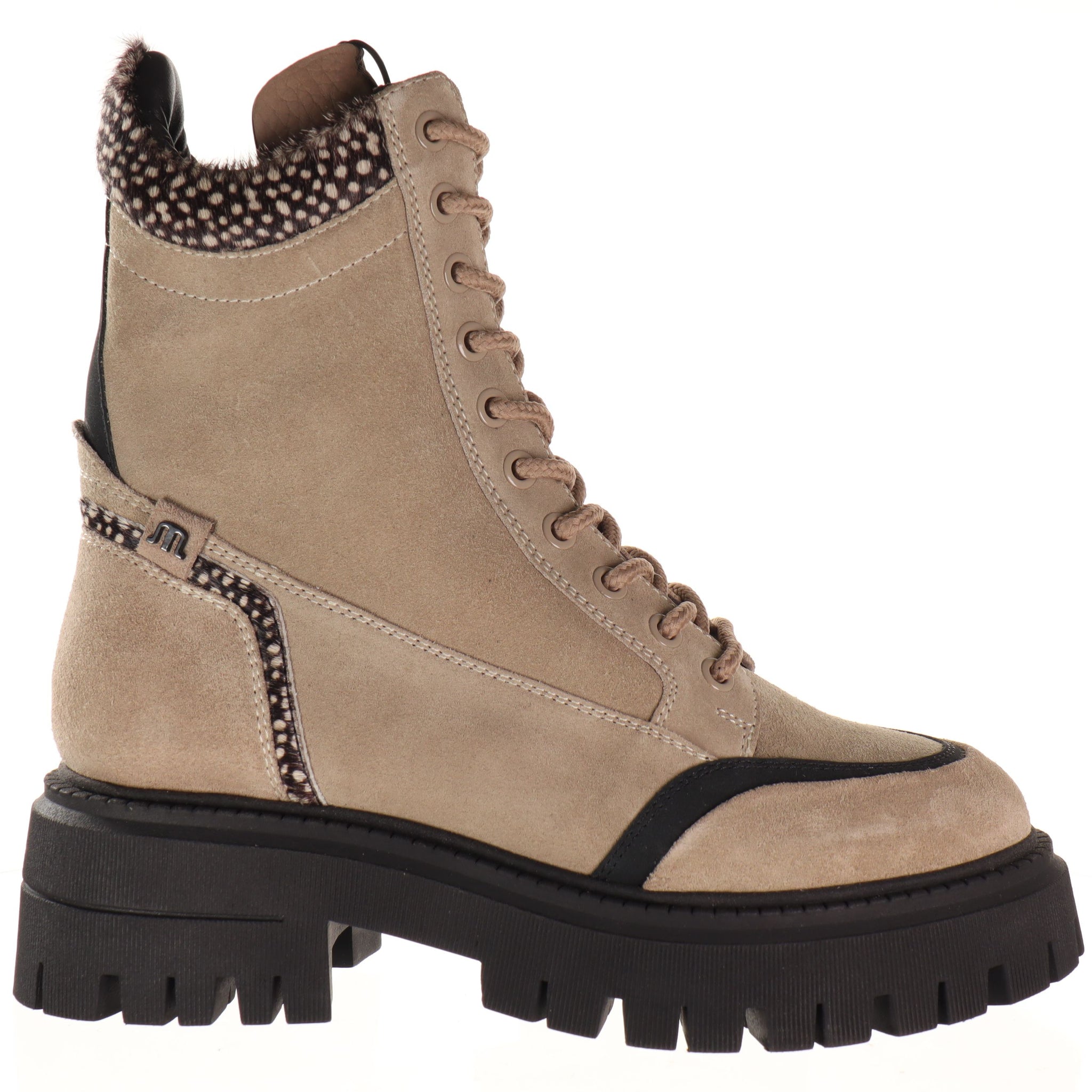 Dames Veterboot Taupe